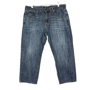 Lucky Brand Jeans Mens 36 Blue 221 Original Fit‎ Medium Wash Hemmed 25" Inseam